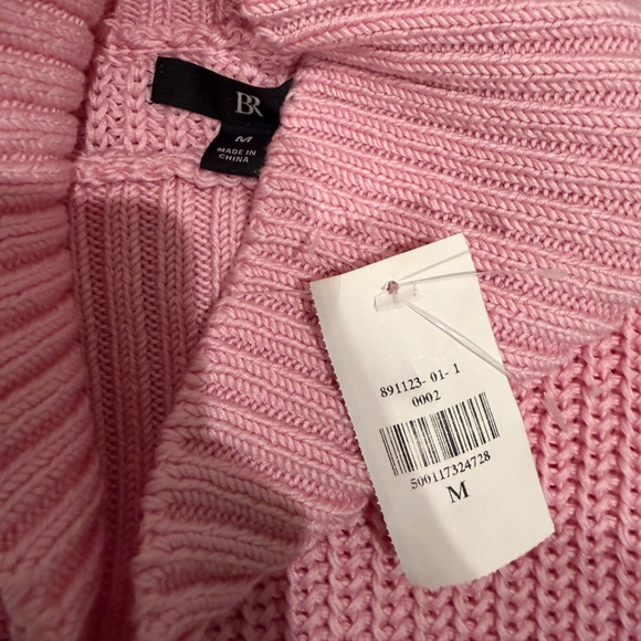 NWT Banana republic Janie cropped sweater pink turtleneck spring size Medium - Picture 7 of 10